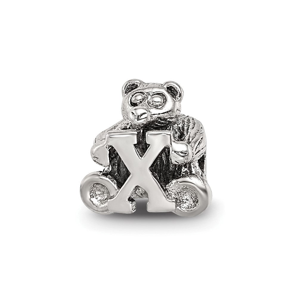 Sterling Silver Reflections Letter X Bead