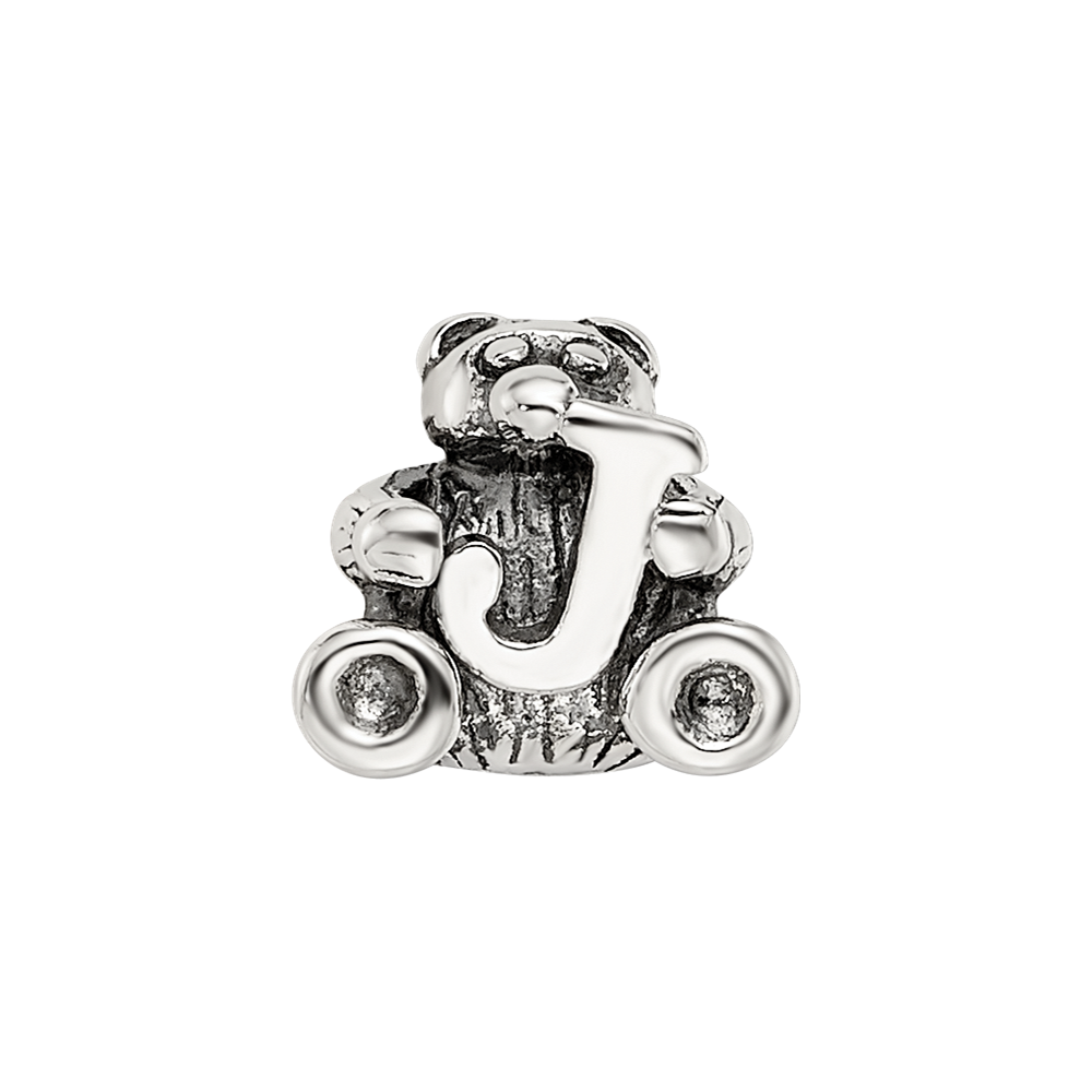 Sterling Silver Reflections Letter J Bead