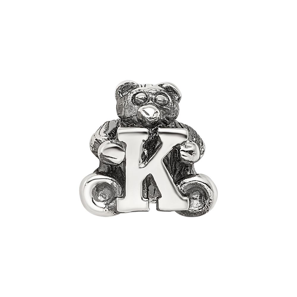 Sterling Silver Reflections Letter K Bead