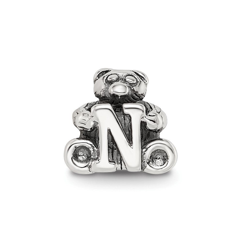 Sterling Silver Reflections Letter N Bead