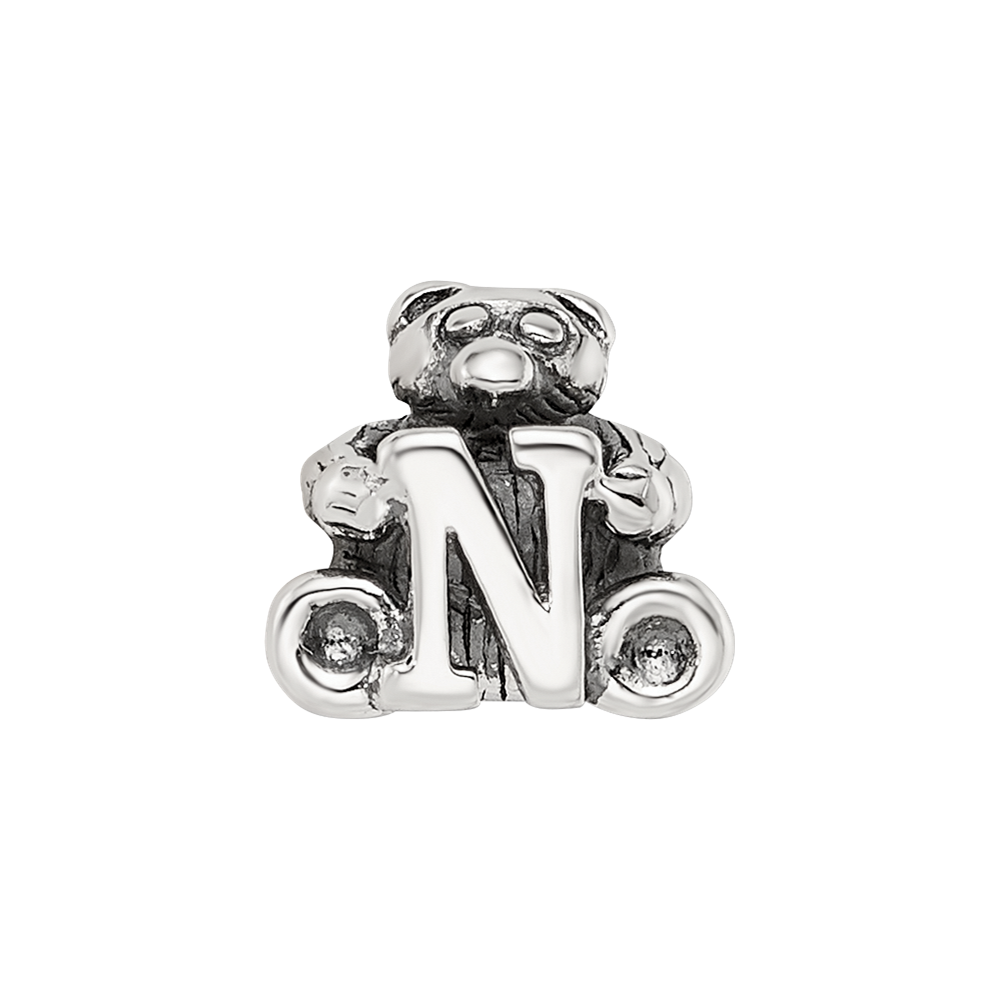 Sterling Silver Reflections Letter N Bead