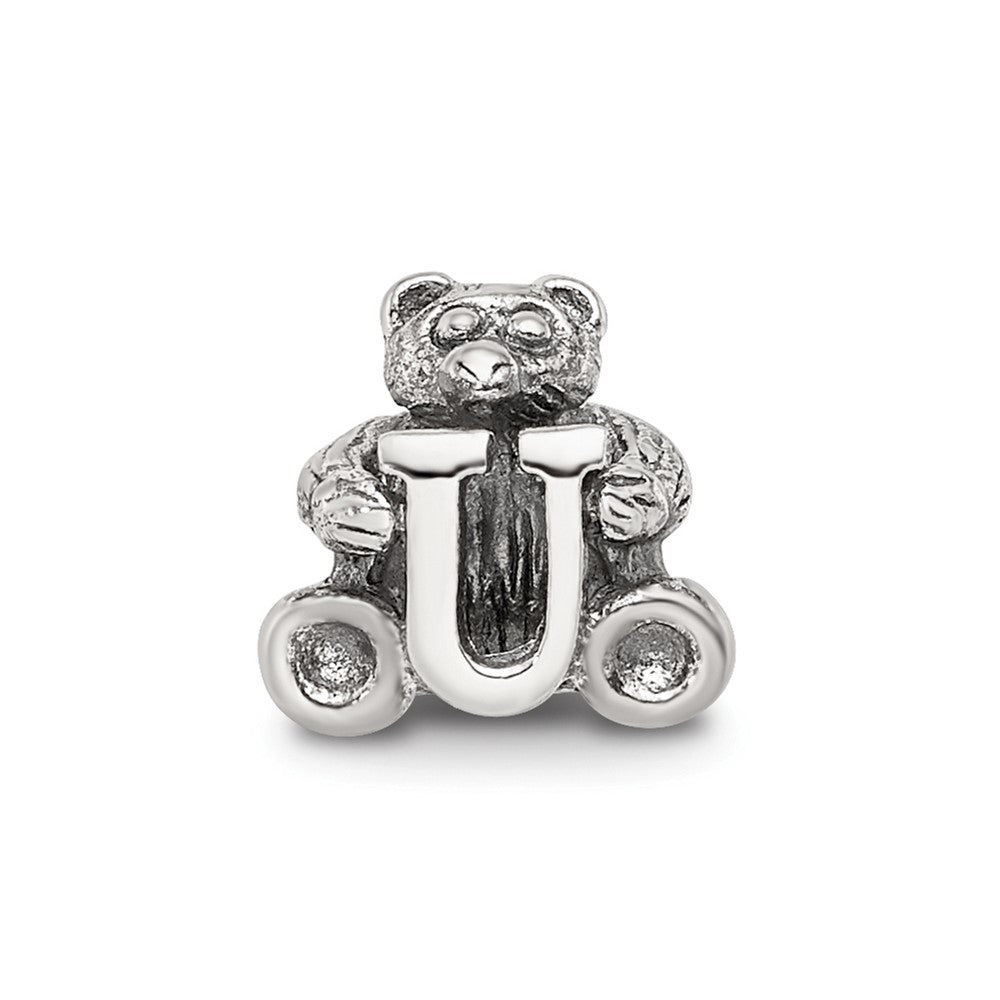 Sterling Silver Reflections Letter U Bead