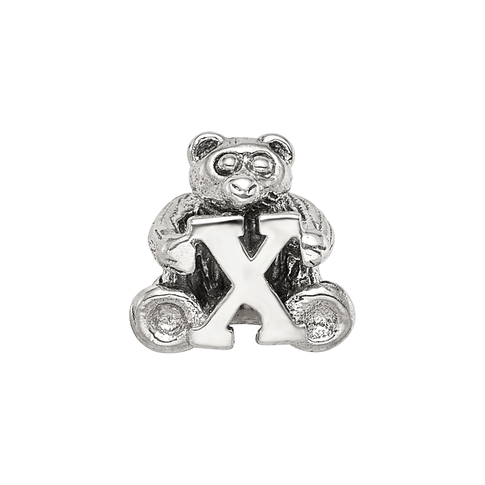 Sterling Silver Reflections Letter X Bead