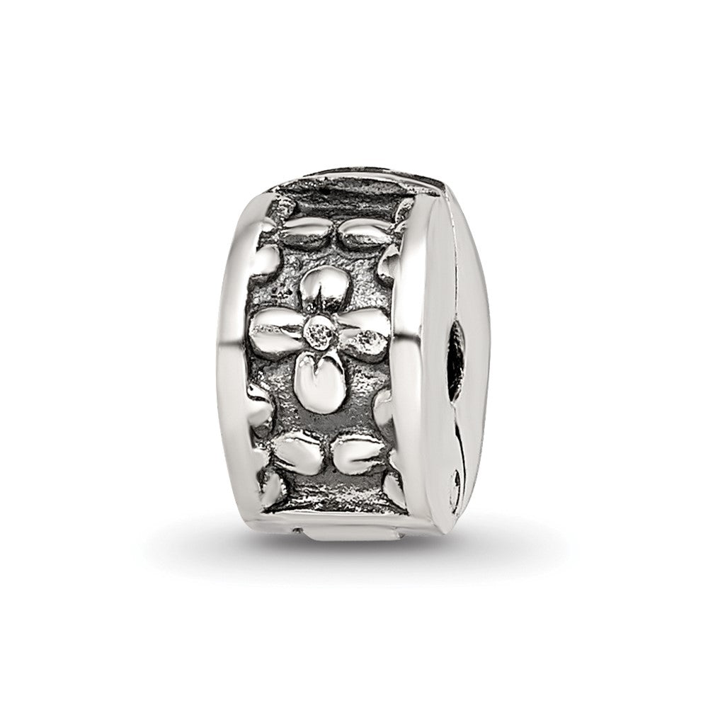 Sterling Silver Reflections Floral Clip Bead