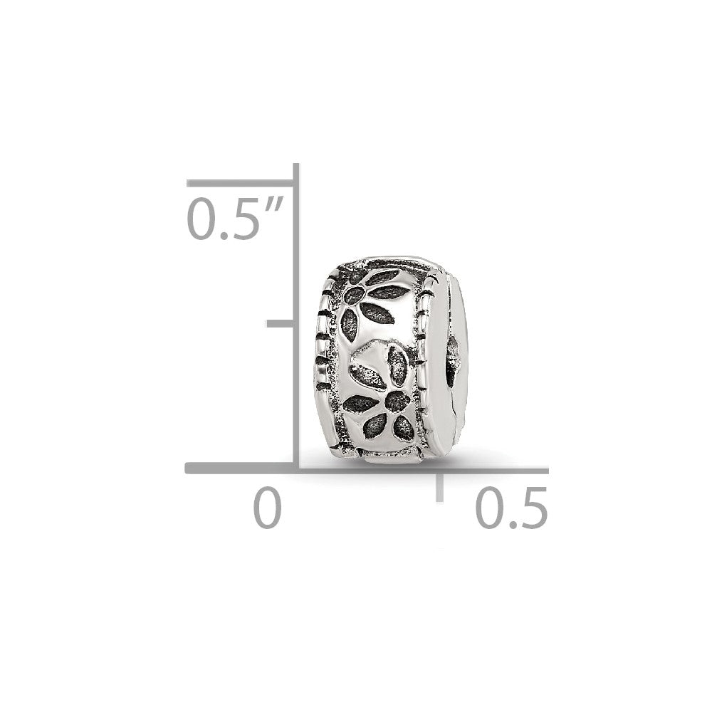 Sterling Silver Reflections Floral Clip Bead