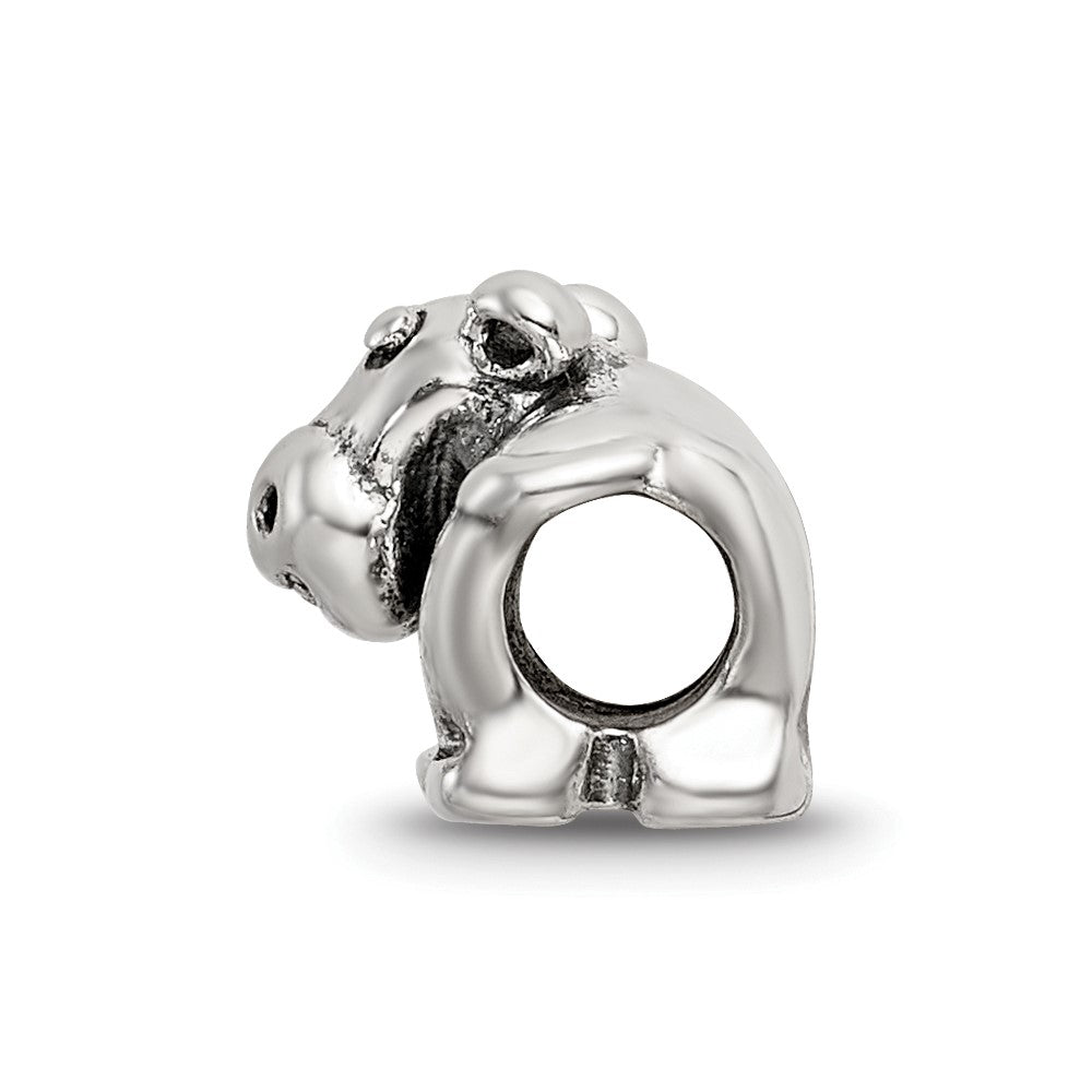 Sterling Silver Reflections Hippo Bead
