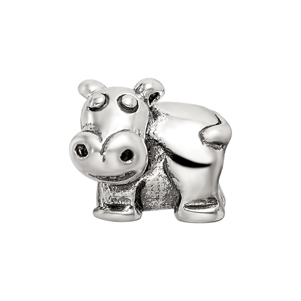 Sterling Silver Reflections Hippo Bead