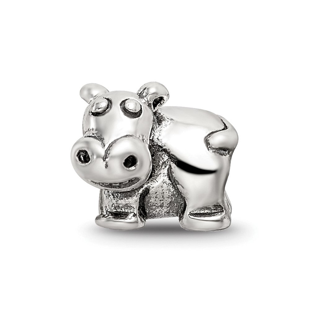 Sterling Silver Reflections Hippo Bead