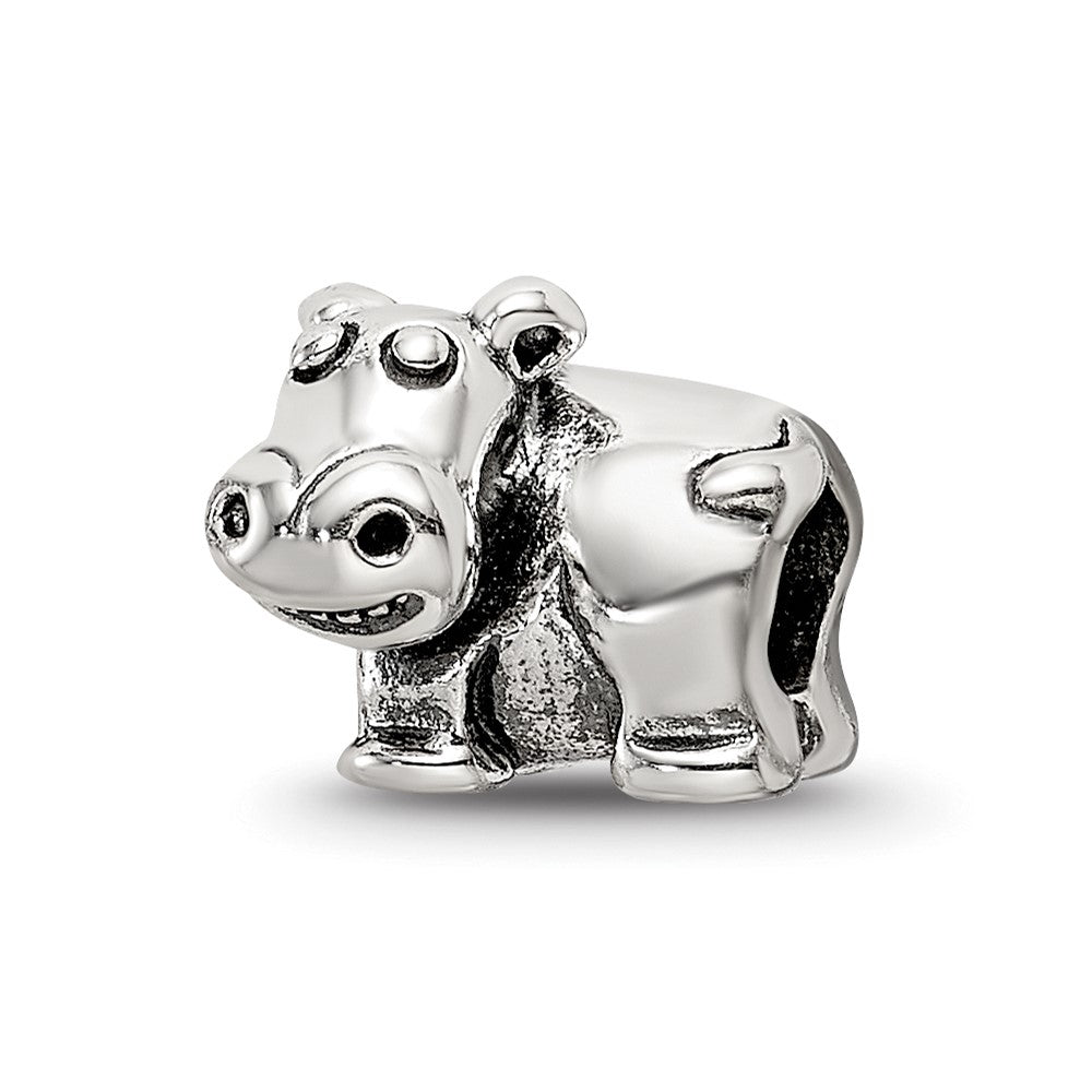 Sterling Silver Reflections Hippo Bead