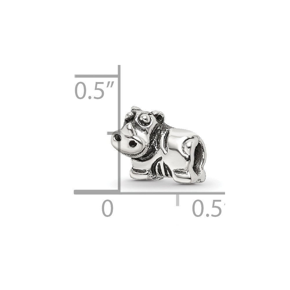 Sterling Silver Reflections Rhino Bead