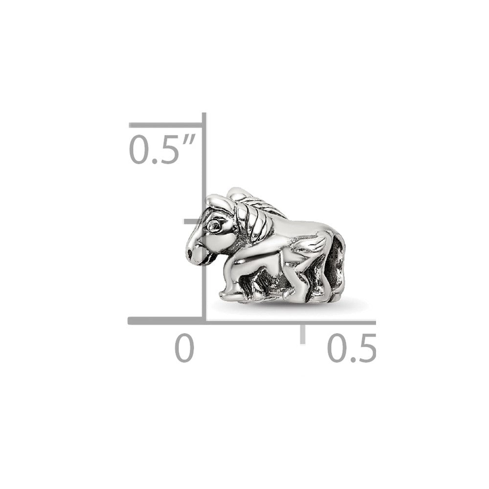 Sterling Silver Reflections Horse Bead