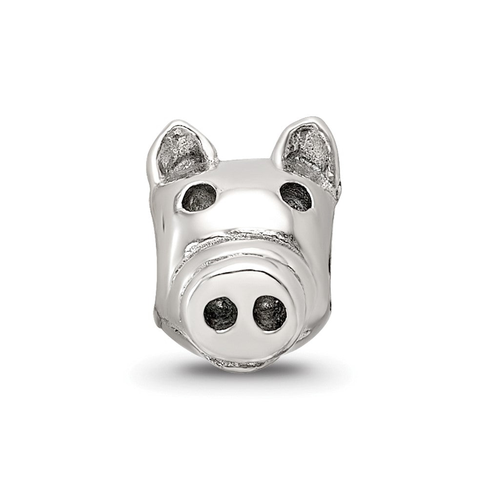 Sterling Silver Reflections Pig Bead