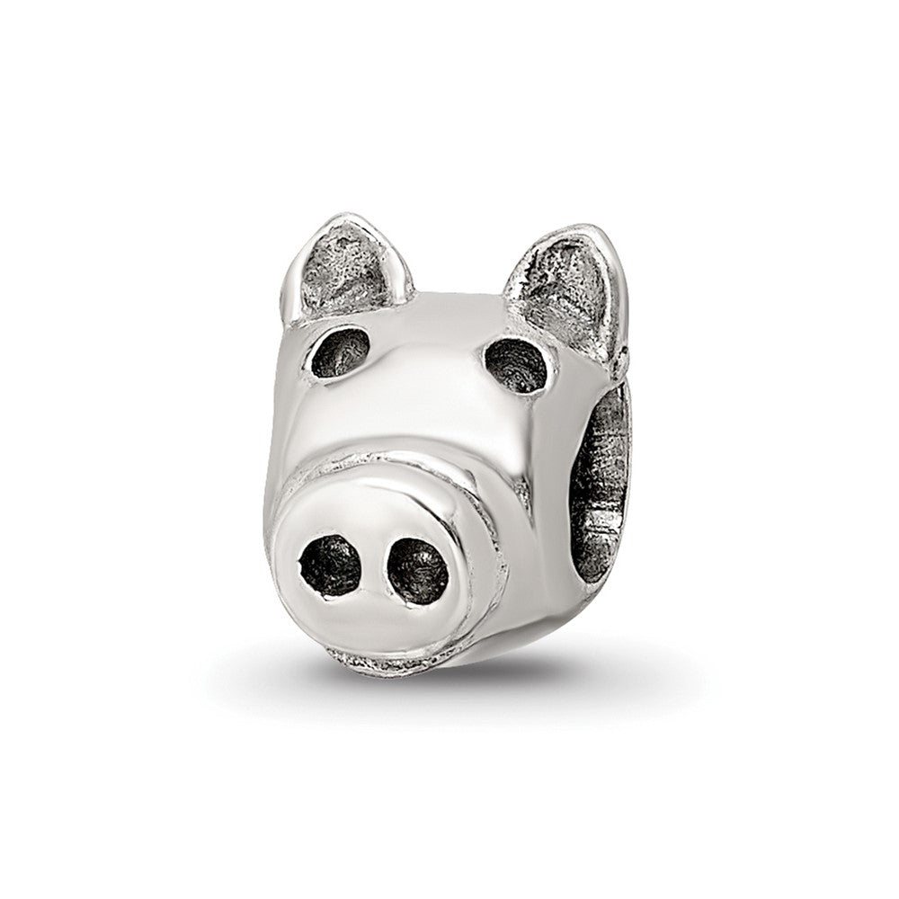 Sterling Silver Reflections Pig Bead