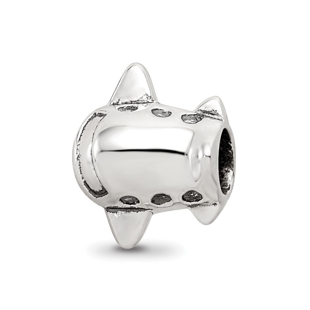 Sterling Silver Reflections Airplane Bead