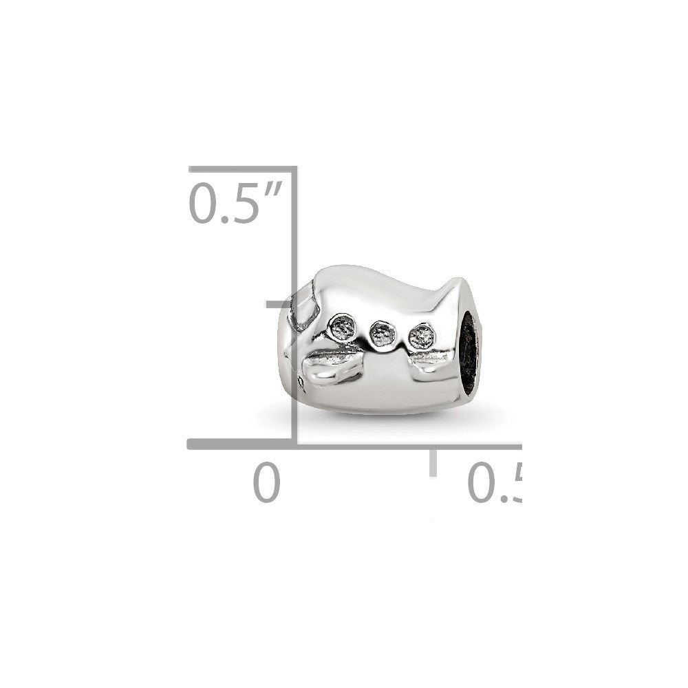 Sterling Silver Reflections Airplane Bead