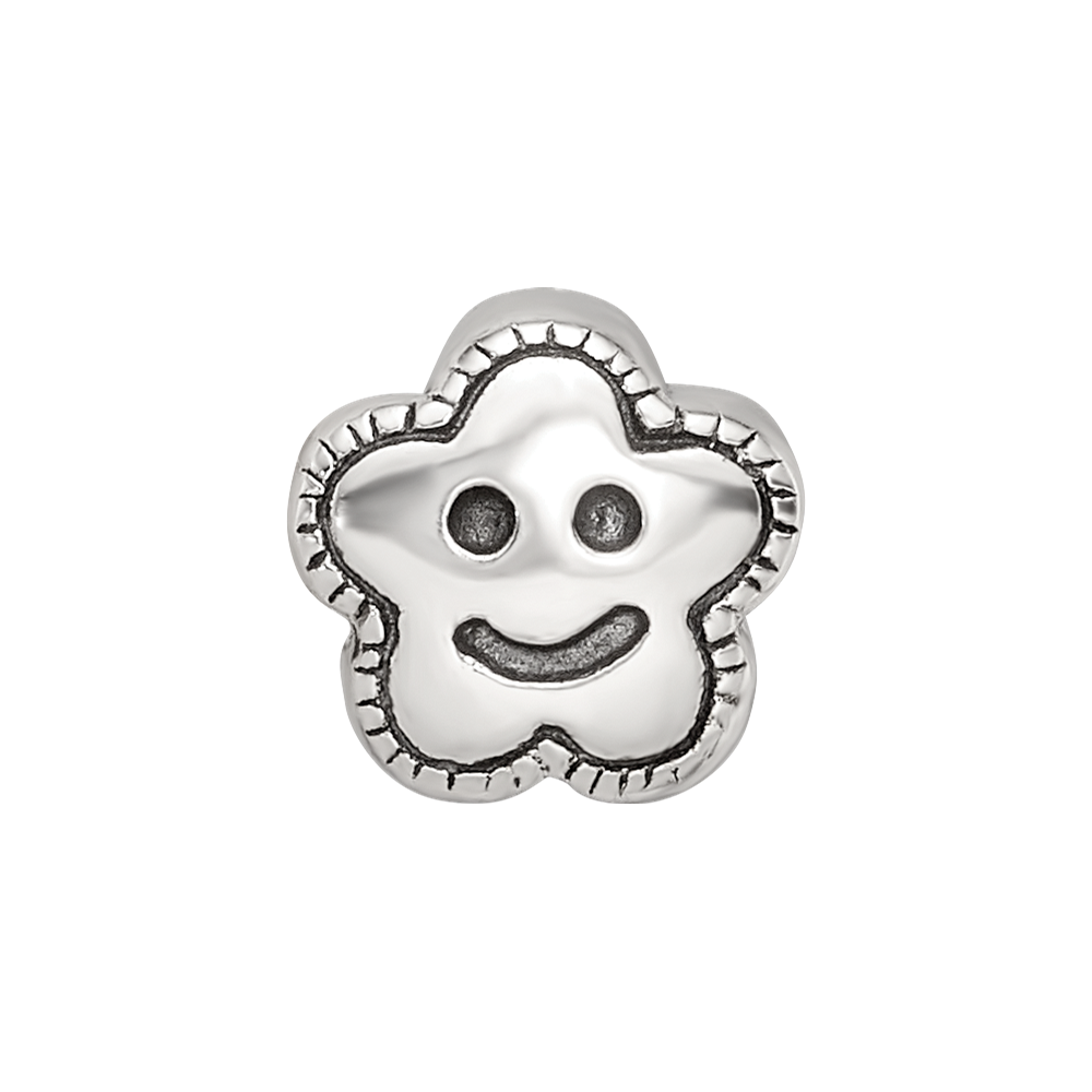 Sterling Silver Reflections Smiley Flower Bead