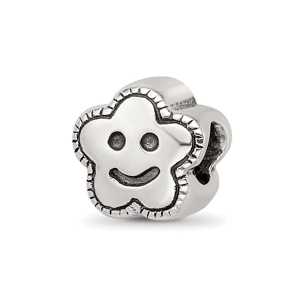 Sterling Silver Reflections Smiley Flower Bead