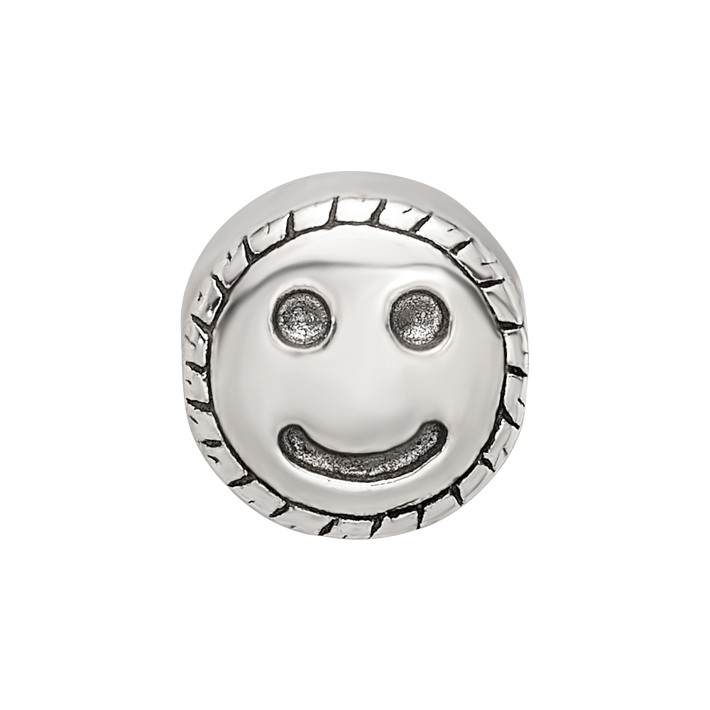 Sterling Silver Reflections Smiley Face Bead