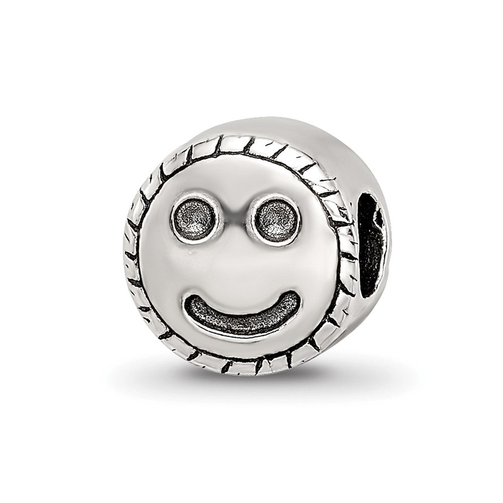 Sterling Silver Reflections Smiley Face Bead