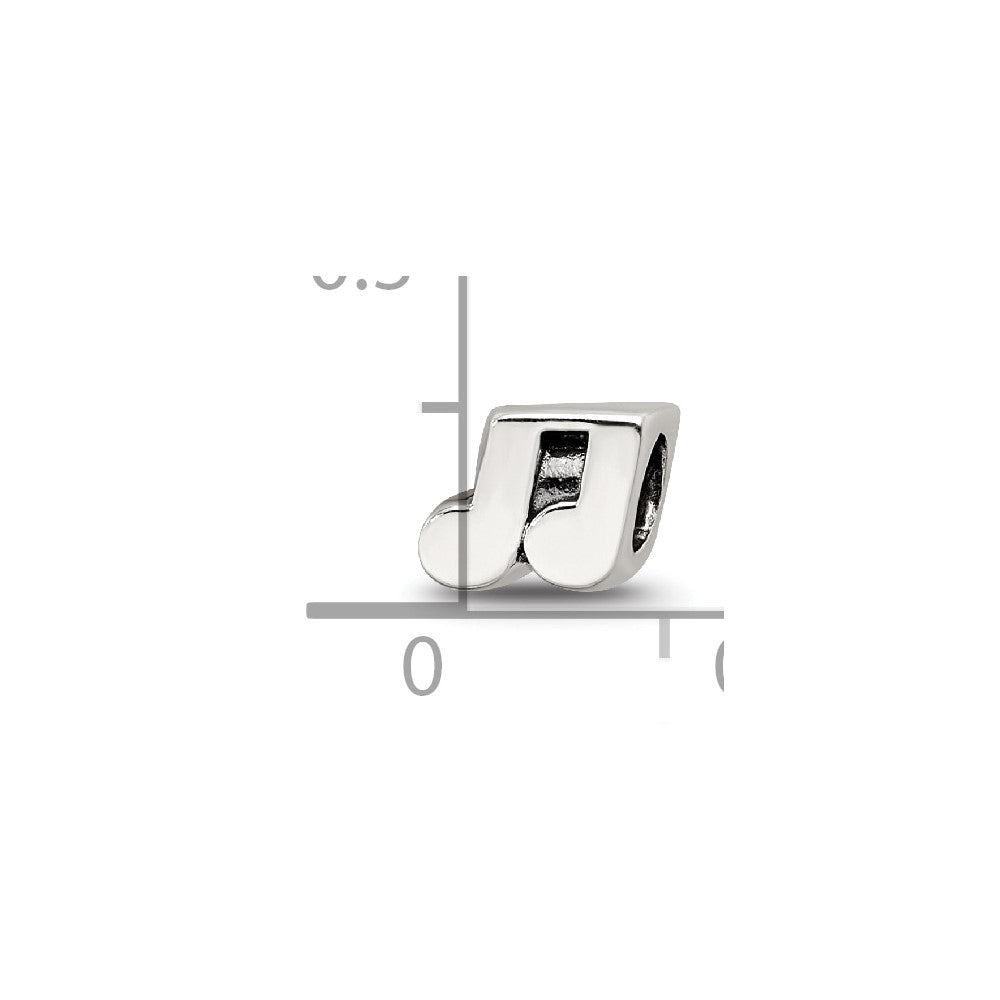Sterling Silver Reflections Music Notes Bead