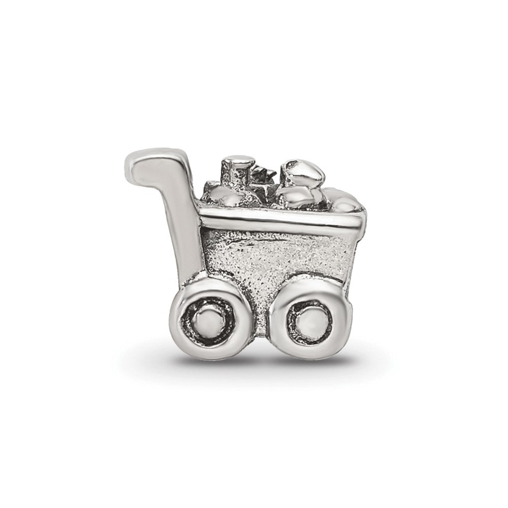 Sterling Silver Reflections Shopping Cart Bead