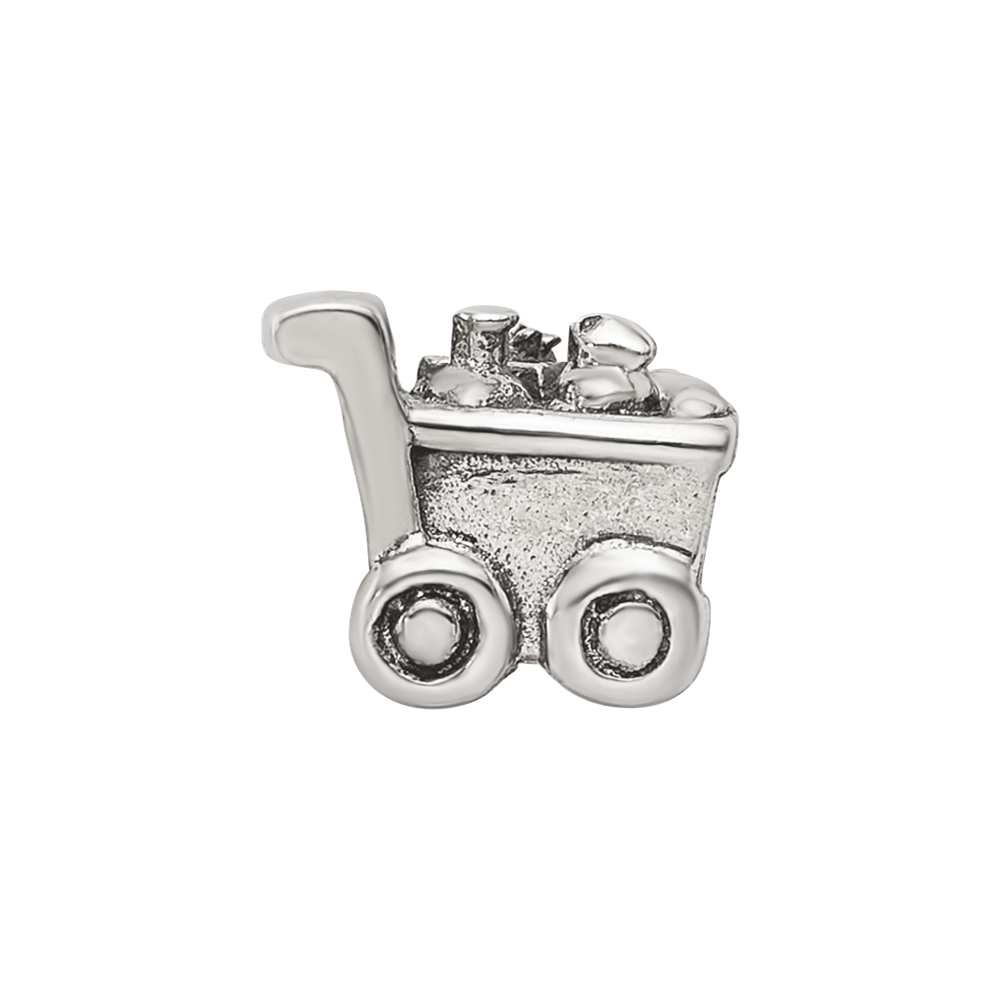 Sterling Silver Reflections Shopping Cart Bead