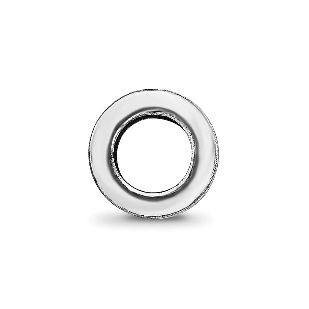 Sterling Silver Reflections Oxidized Personalized Cylinder Bead