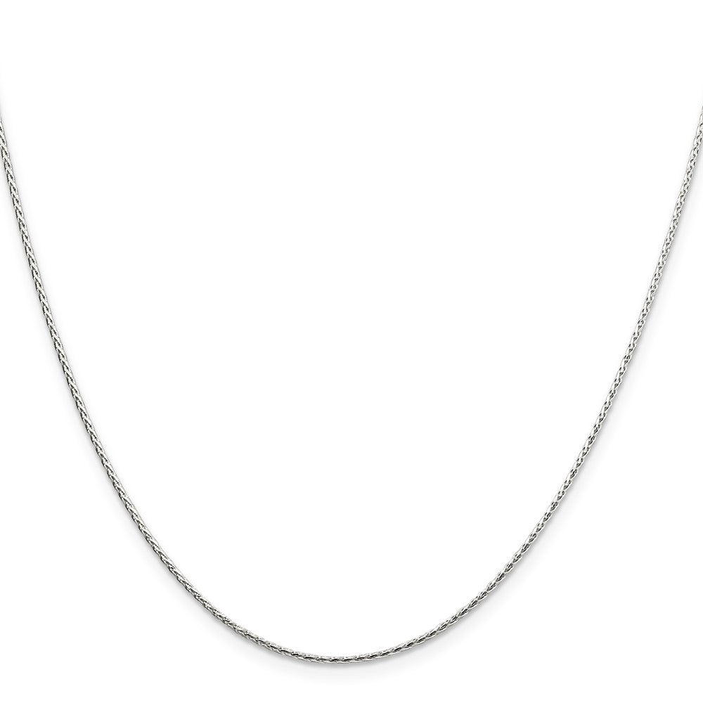 Sterling Silver 1.25mm Diamond-cut Round Spiga Chain w/4in ext.