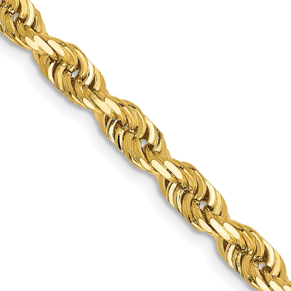 14K 26 Inch 4.5mm Diamond-cut Quadruple Rope Lobster Clasp Chain