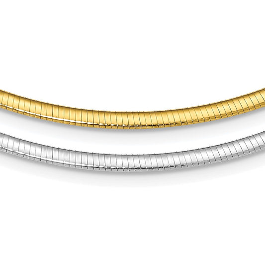 Sterling Silver Flash Gold-plated Reversible 3mm Cubetto Chain