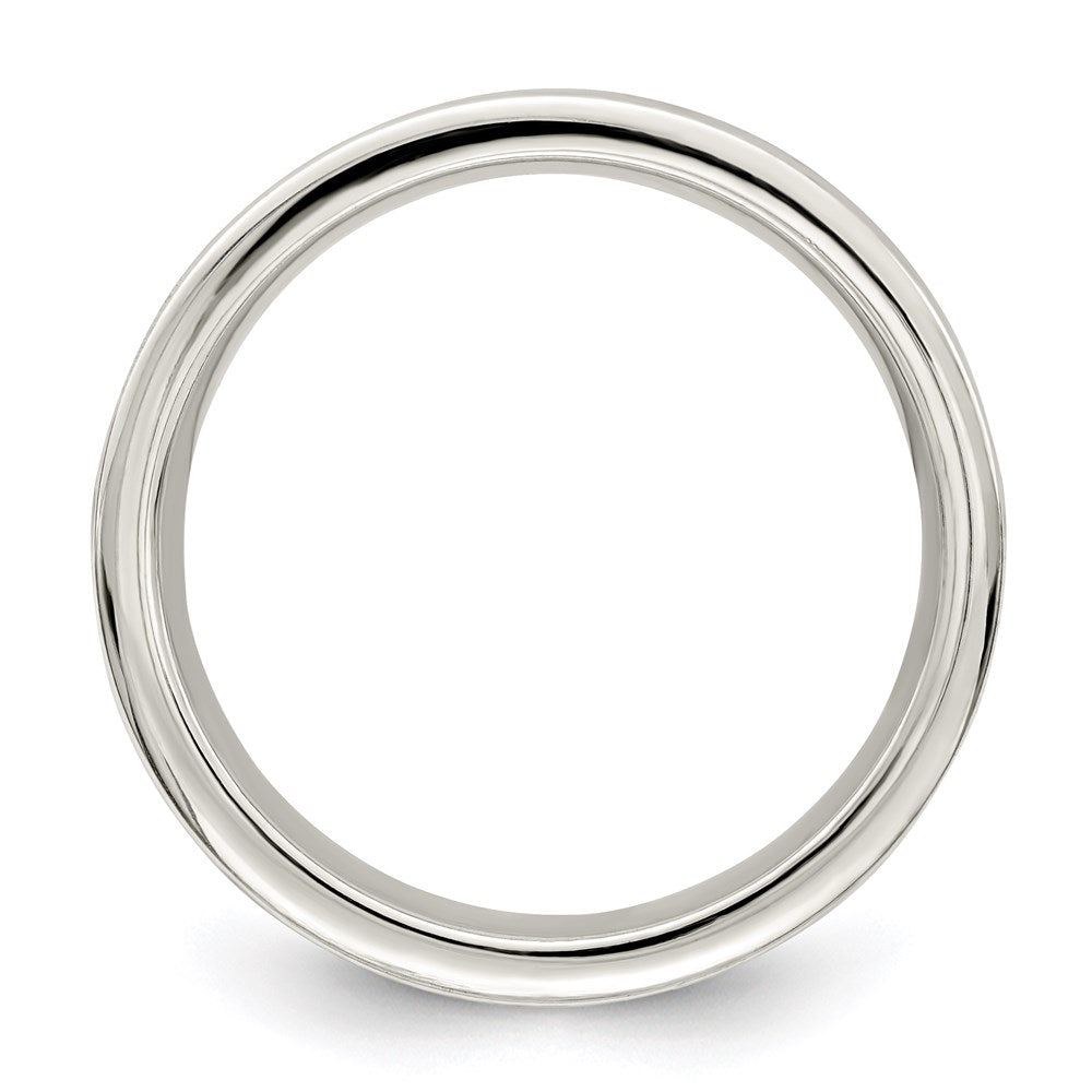 Sterling Silver 5mm Polished 5-Row Fancy Band Size 12.5