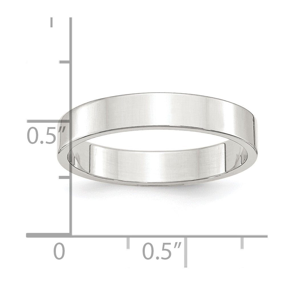Sterling Silver 4mm Lightweight Flat Size 7 Band