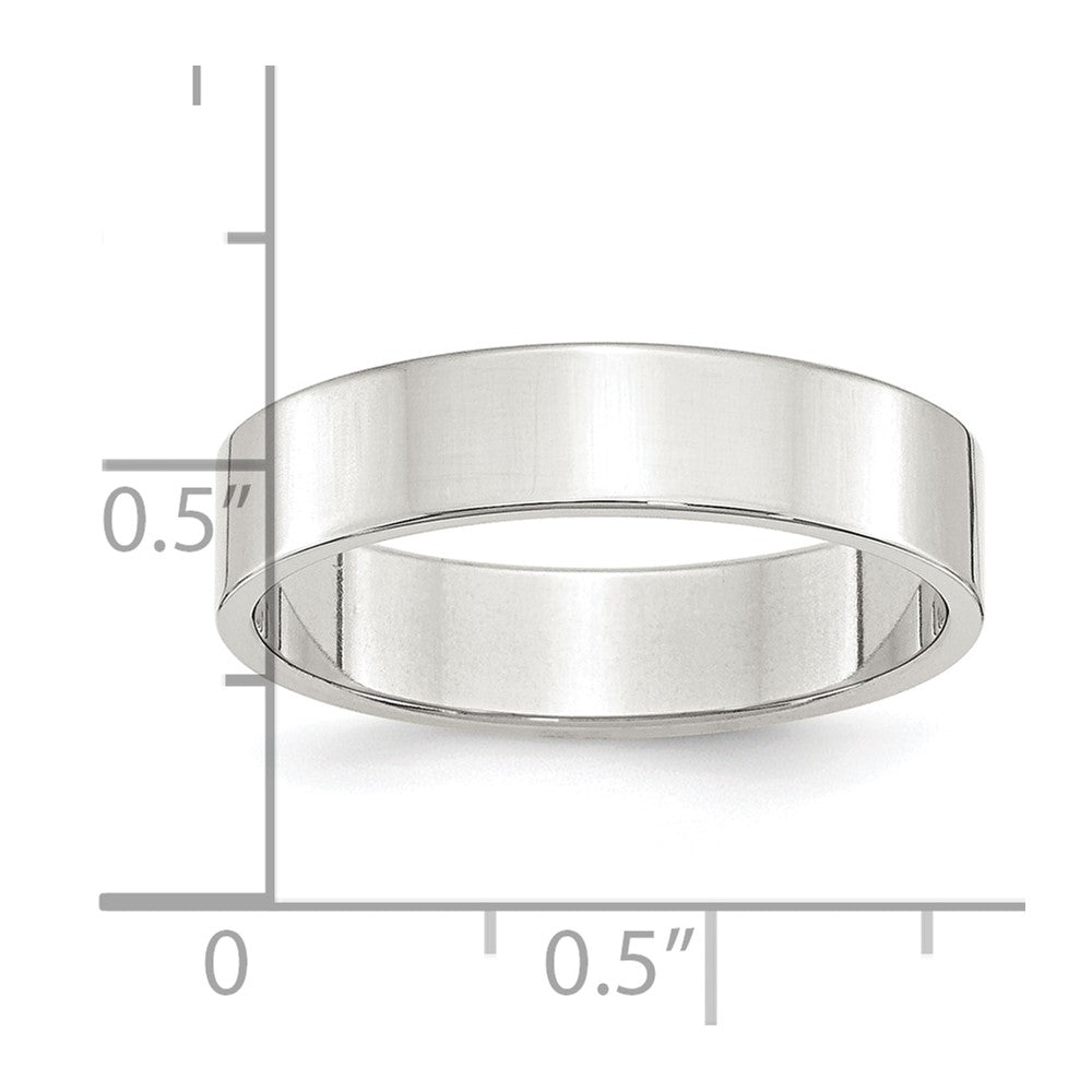 Sterling Silver 5mm Lightweight Flat Size 5 Band