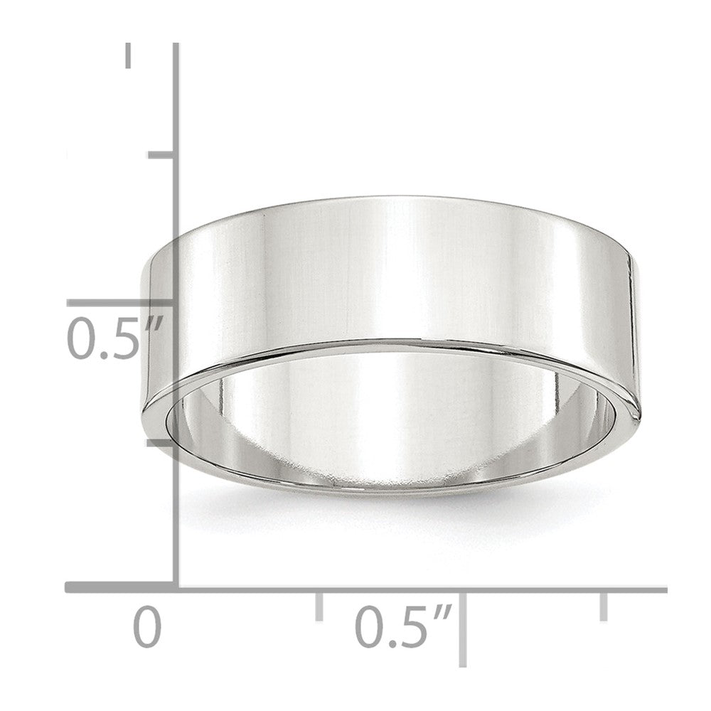Sterling Silver 7mm Lightweight Flat Size 9 Band