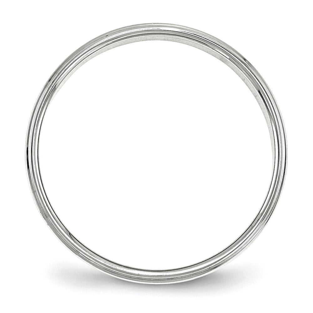 Sterling Silver 4mm Flat with Step Edge Size 13 Band