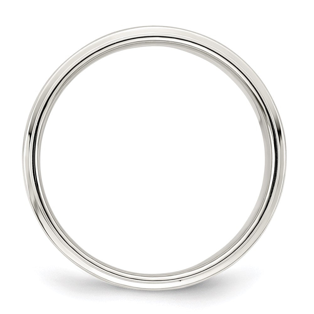 Sterling Silver 7mm Flat with Step Edge Size 4 Band