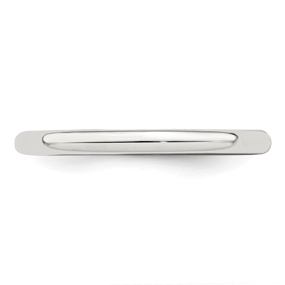 Sterling Silver 2mm Half Round Size 4 Band
