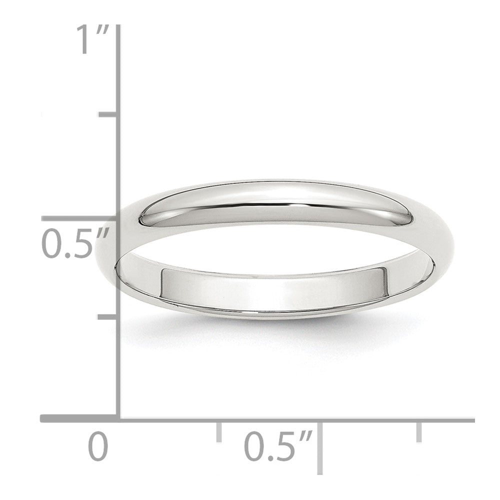 Sterling Silver 3mm Half Round Size 6 Band