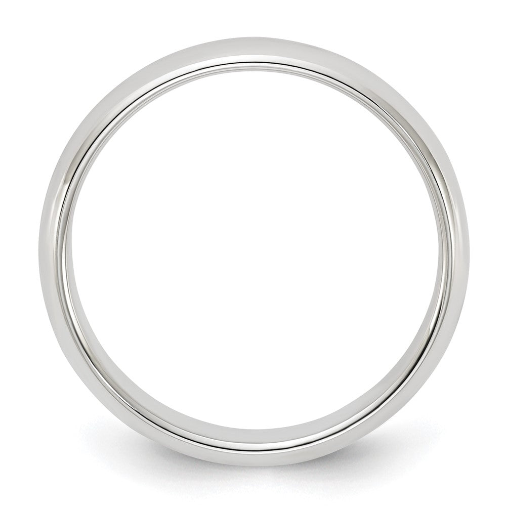 Sterling Silver Rhodium-plated 4mm Half Round Size 13 Band