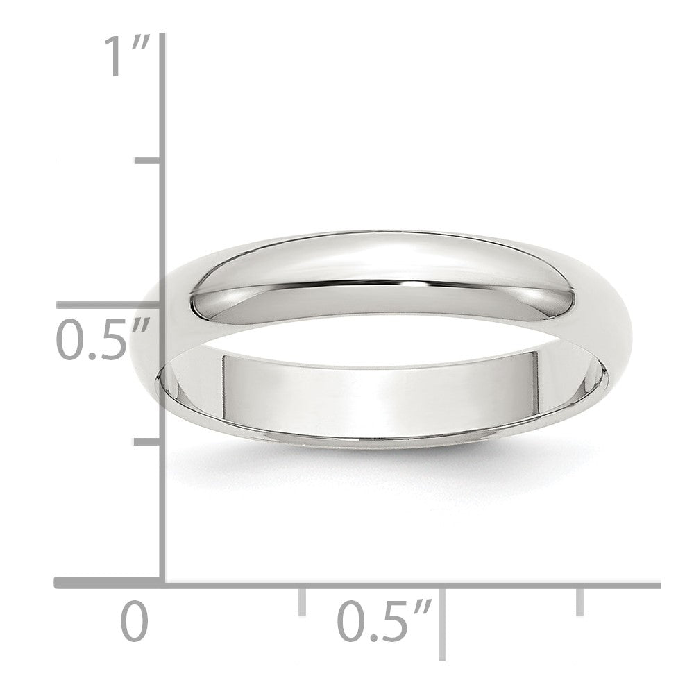 Sterling Silver 4mm Half Round Size 8.5 Band