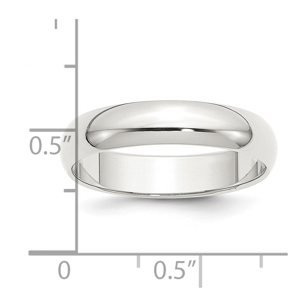 Sterling Silver 5mm Half Round Size 6 Band