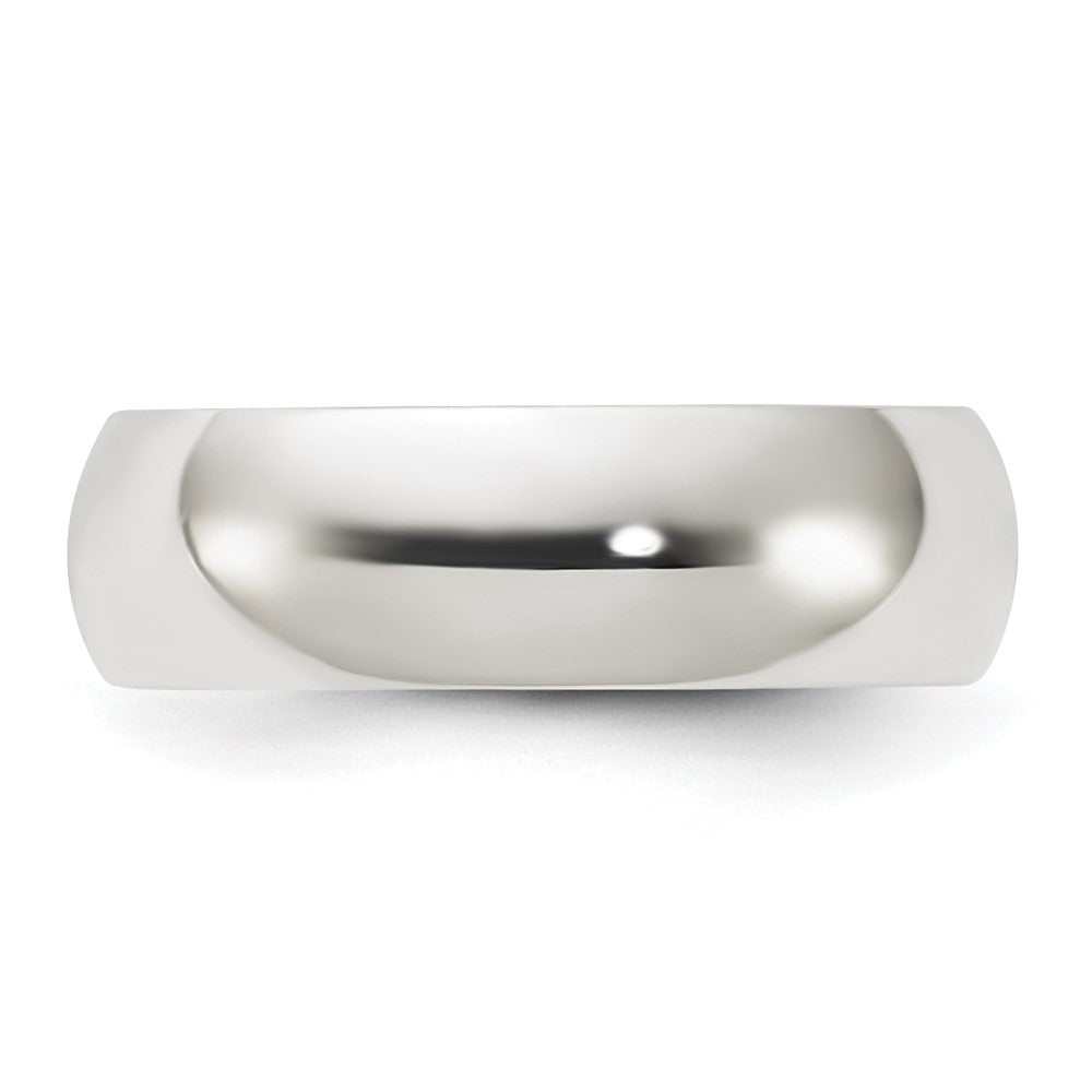 Sterling Silver Gold Plated 6mm Half-Round Band