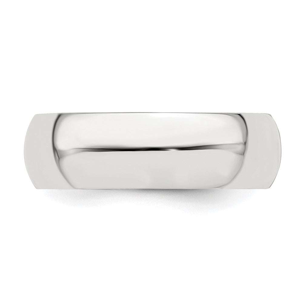 Sterling Silver 6mm Half Round Size 11.5 Band
