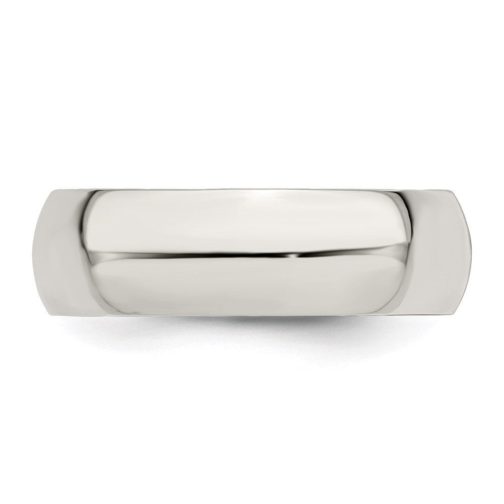 Sterling Silver 7mm Half Round Size 10 Band