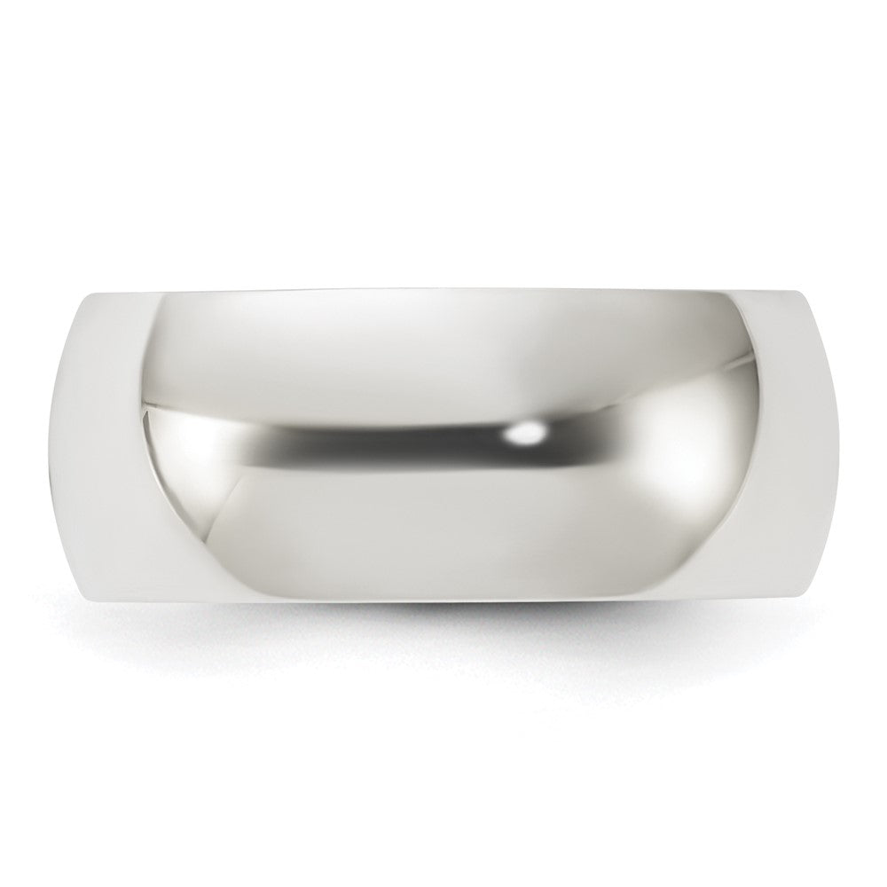 Sterling Silver 8mm Half Round Size 8.5 Band