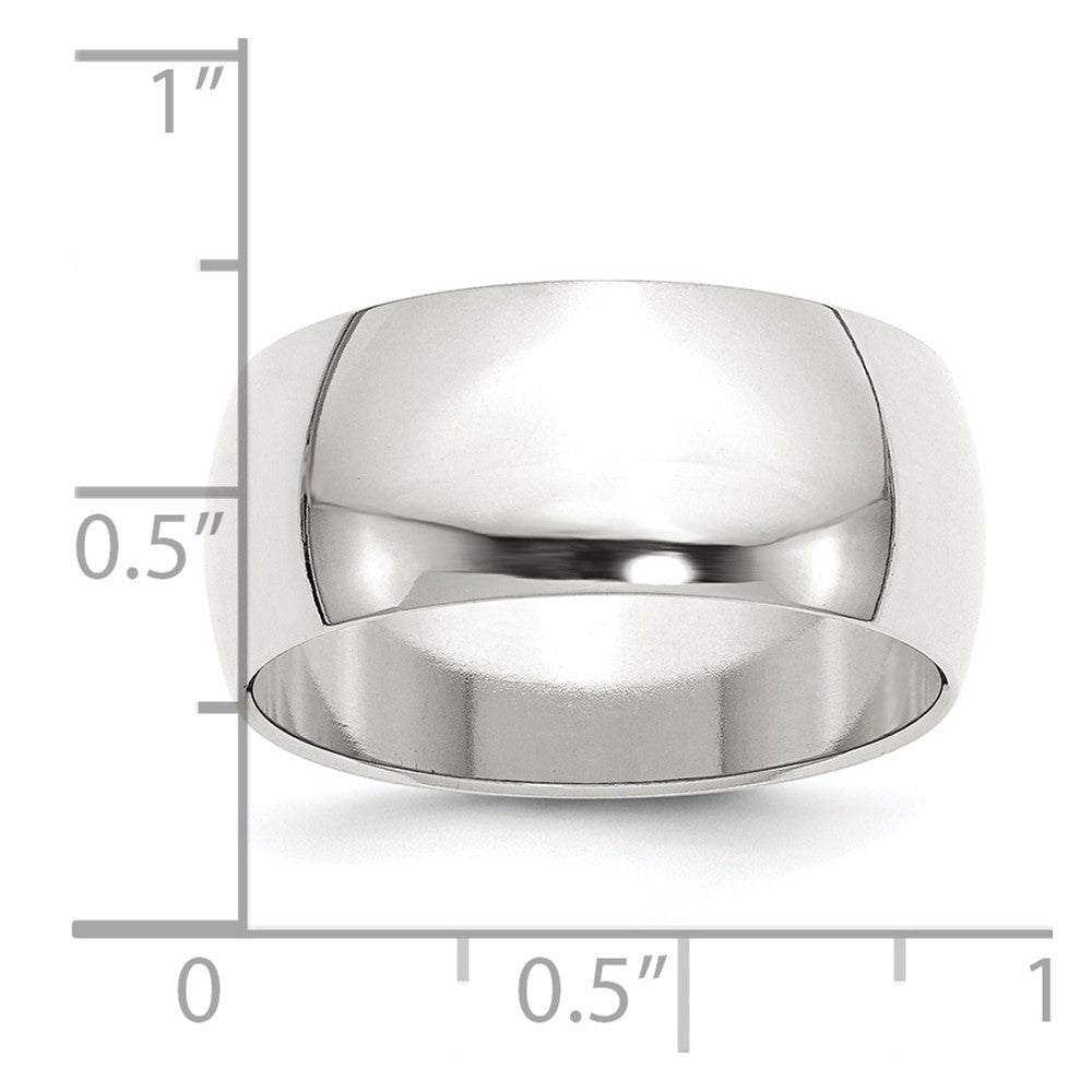 Sterling Silver 9mm Half Round Size 7.5 Band