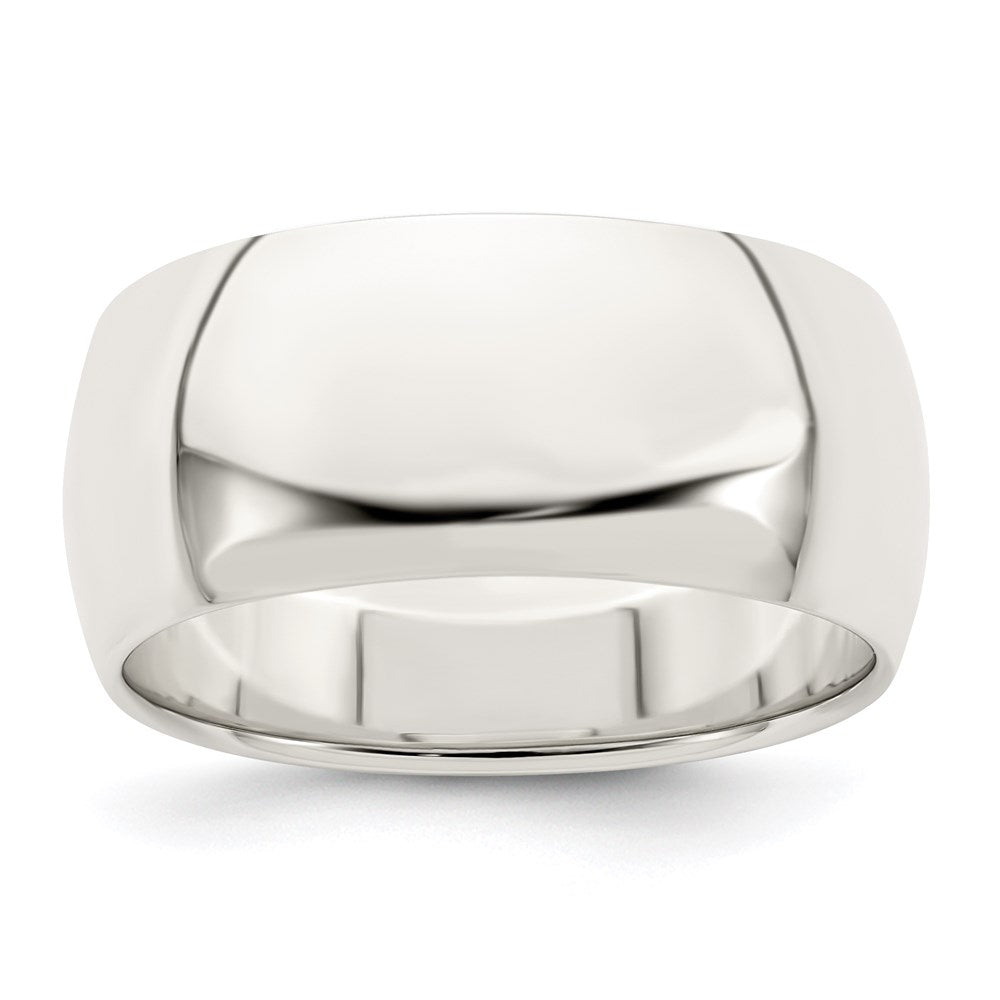 Sterling Silver 9mm Half Round Size 7.5 Band