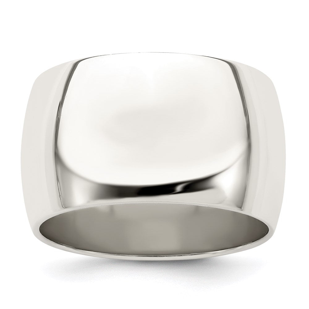 Sterling Silver 12mm Half Round Size 7.5 Band
