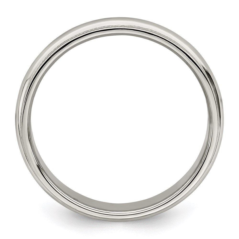 Sterling Silver 4mm Half Round Milgrain Size 9.5 Band