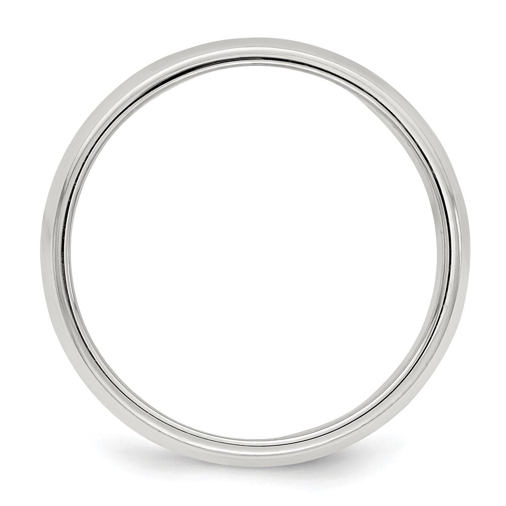 Sterling Silver 6mm Half Round Milgrain Size 9.5 Band